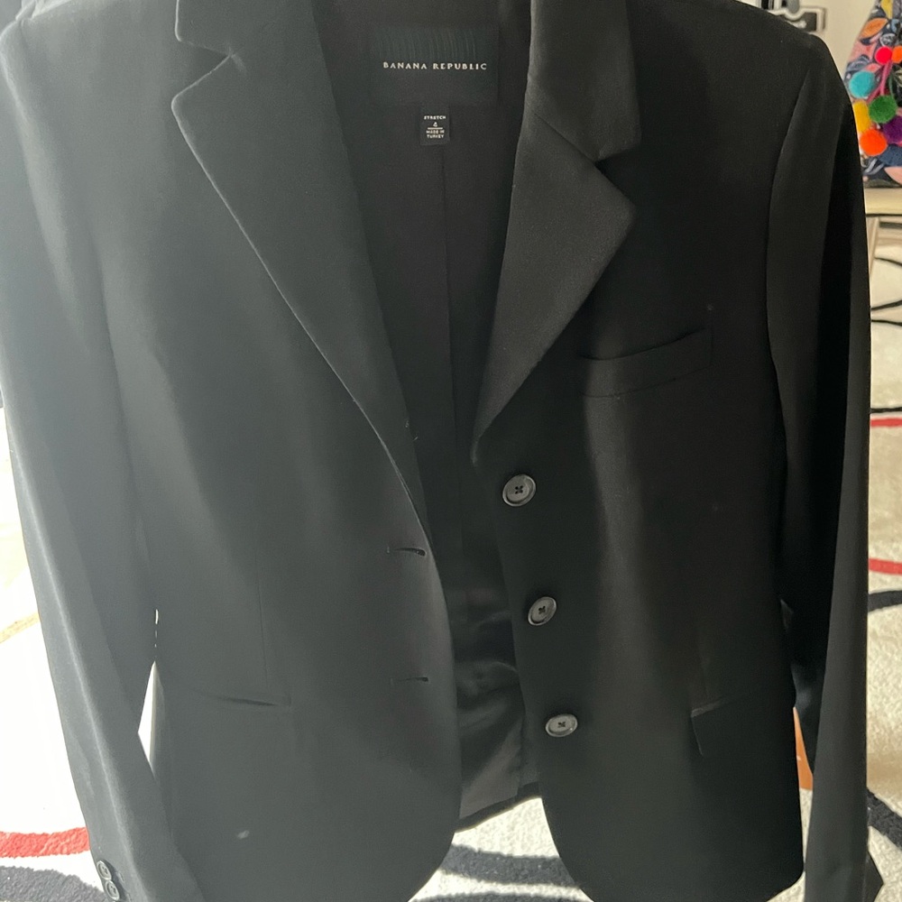 Black suit with three buttons from Banana Republic